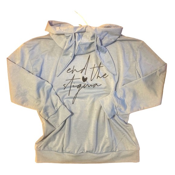 Normalize our differences mental health graphic ear hoodie sweatshirt size small - Picture 7 of 10